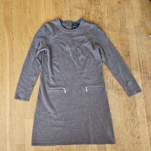Tahari Sweater Dress Merino Wool L